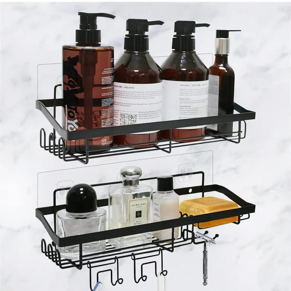 Shower Caddy Bathroom Shower Organizer 2 Pack Adhesive Shower Shelf No Drill OW
